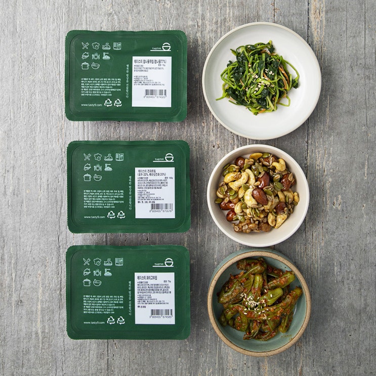  [ 리뷰 포함 ]   탐나는밥상 참나물 70g + 꽈리고추찜 70g + 견과조림 100g, 1세트