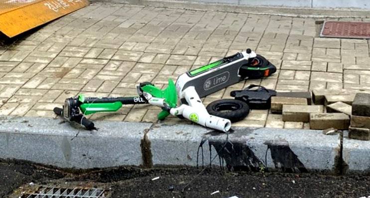  부산서 라임 공유 전동 킥보드 운전자 차량에 치어 사망, 횡단보도 무단횡단 도로교통법 위반