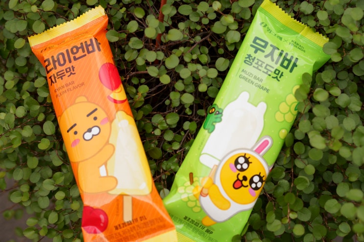  신제품  라이언바 자두맛(70kcal), 무지바 청포도맛(75kcal)다이어트하실때 드셔요