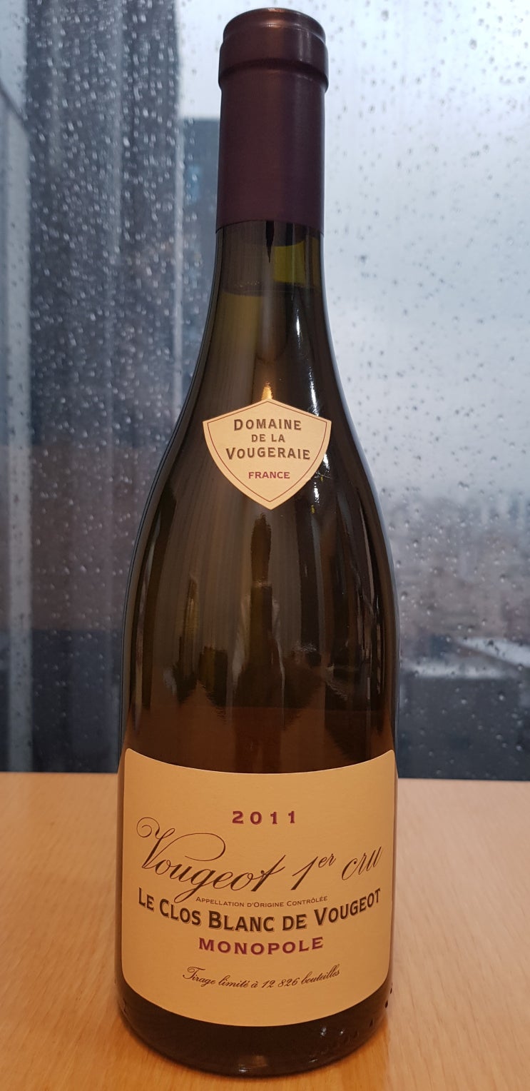  Domaine de la Vougeraie, Vougeot 1er Cru "Le Clos Blanc de Vougeot"   도멘 드 라 부즈레 레 끌로 블랑 드 부조 2011