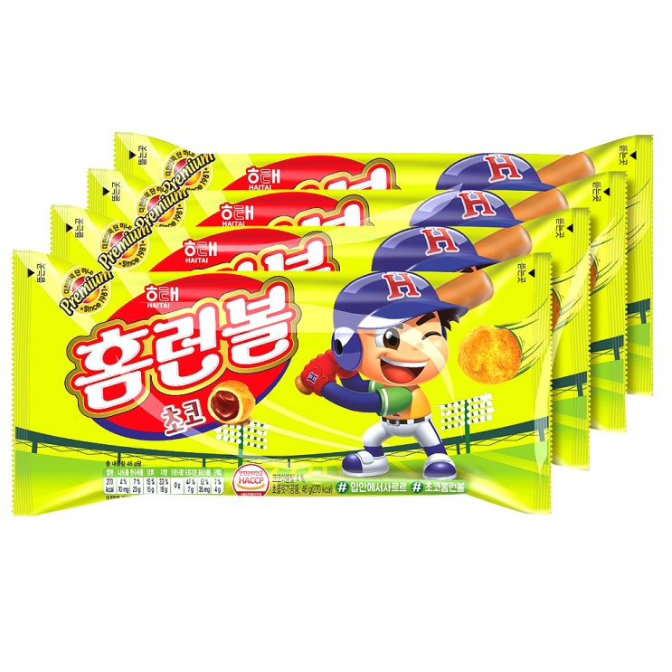  해태제과 홈런볼 초코, 46g, 4개