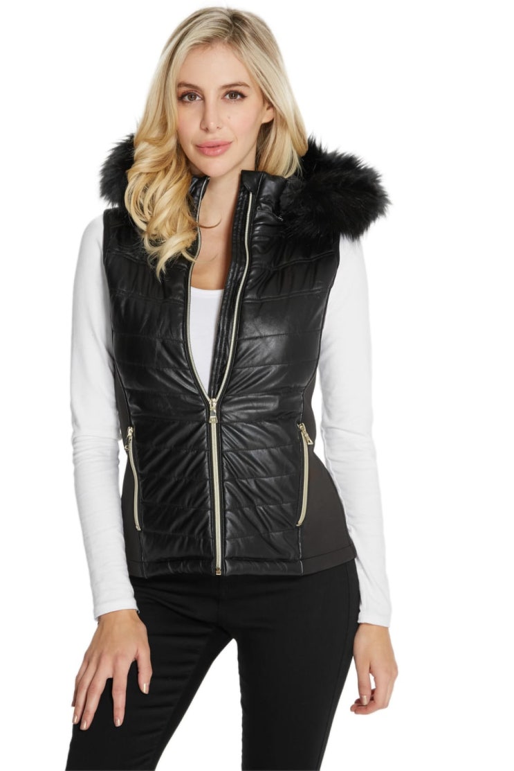  [강추] [게스]자켓/점퍼Nalani Faux-Leather Puffer Vest 가격은?