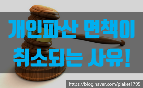  개인파산 면책 신청이 취소되는 사유