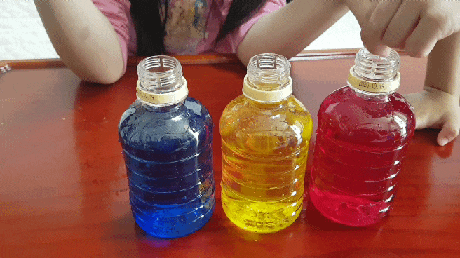  엄마표놀이 색혼합 놀이.(발포물감, 식용색소)