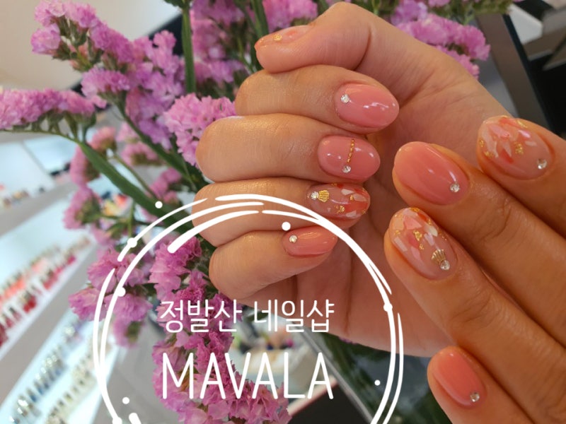 일산네일샵 마발라 프리미엄 '자개로 꾸며본 핑크블라썸'