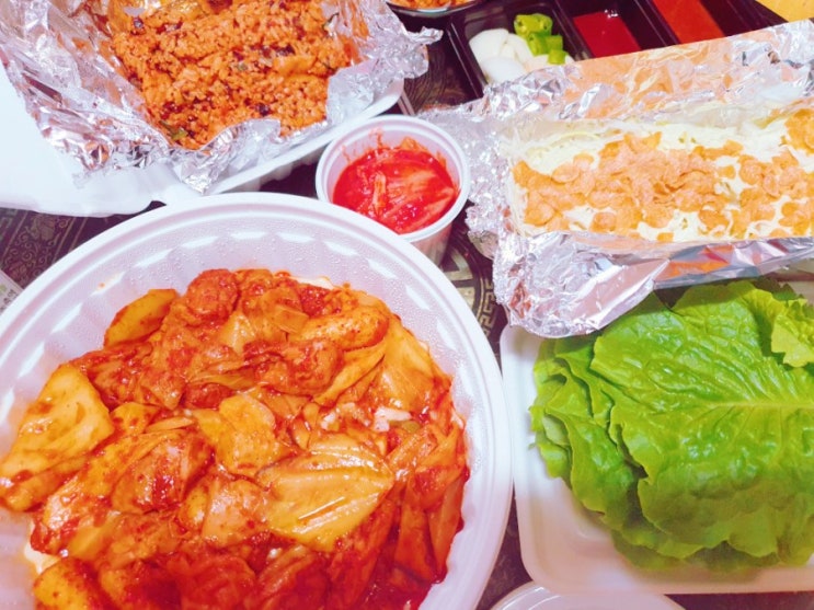  목포 5.5 닭갈비 북항점 웰빙버섯닭갈비 치즈토핑 알볶음밥 배달해서 먹은 후기 중앙시장 맛집