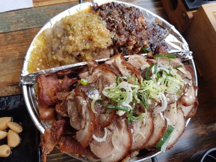  대전 배제대 족발 더 센족:푸짐하고 너무 맛있는 튀김족발 마늘보쌈