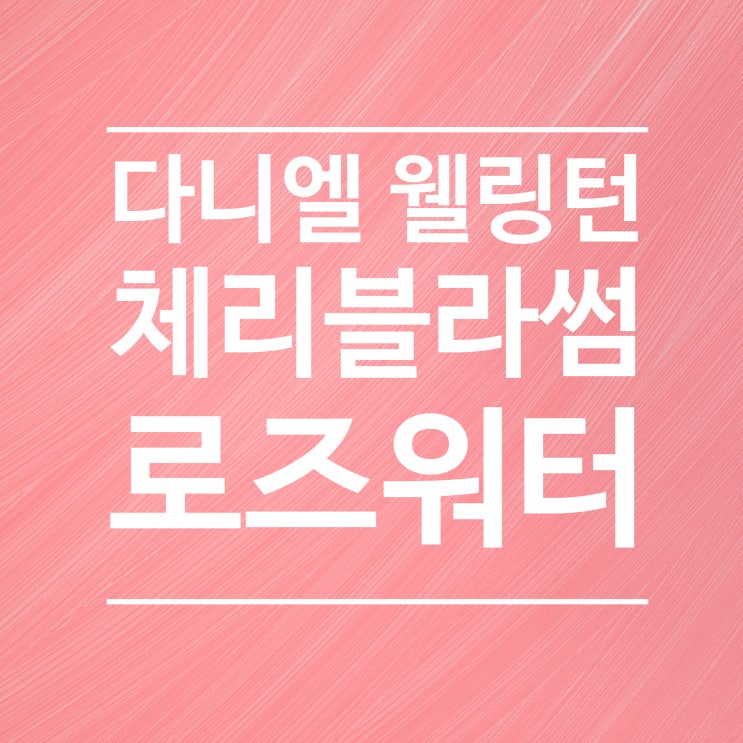  다니엘 웰링턴 체리블라썸 로즈워터 후기