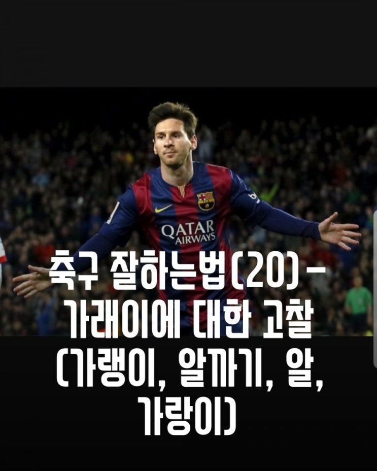  축구 잘하는 법(20)- 가래이에 대한 고찰(가랭이, 알까기, 알, 가랑이,nutmeg, just meg)
