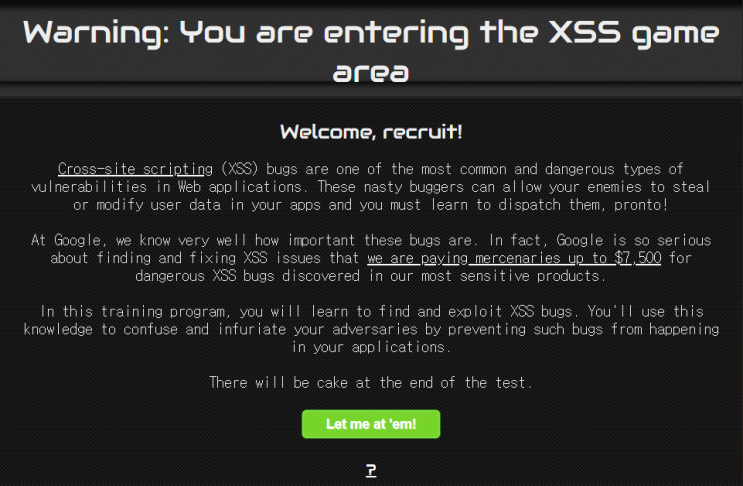 XSS-game/Level 1: Hello, world of XSS