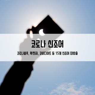  코로나 신조어 모음(확찐자, 코로나 블루 등 15개 대방출)