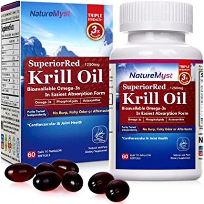 [강추] NatureMyst NatureMyst Krill Oil 크릴오일 1250mg Professional Grade 60 Liquid Softgels (Cut One in Half, 2000mg/60/120, 1개 가격은?
