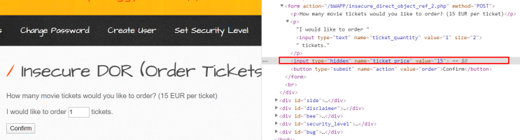  Insecure DOR (Order Tickets)