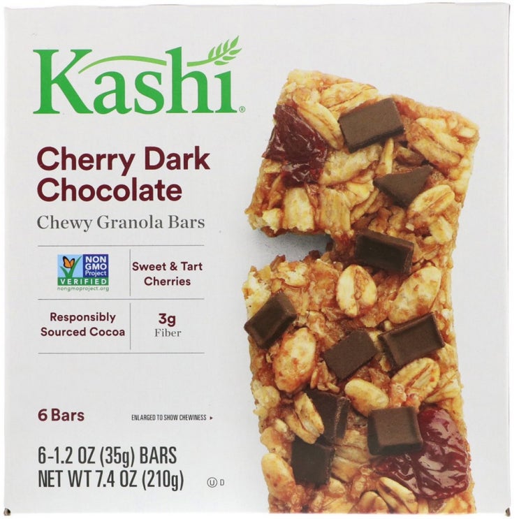  <꿀딜>Kashi Chewygranola Bars 체리 다크 쵸콜렛 6-2 바1.2oz (35g), 선택, 상세설명참조 최저가 정보 공유