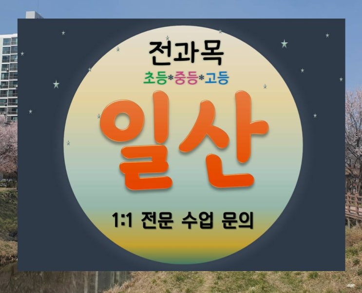  일산 영어과외 문촌마을 수학과외 주엽동 중학생 대화동 대화마을 고등 학교시험 개인 방문지도