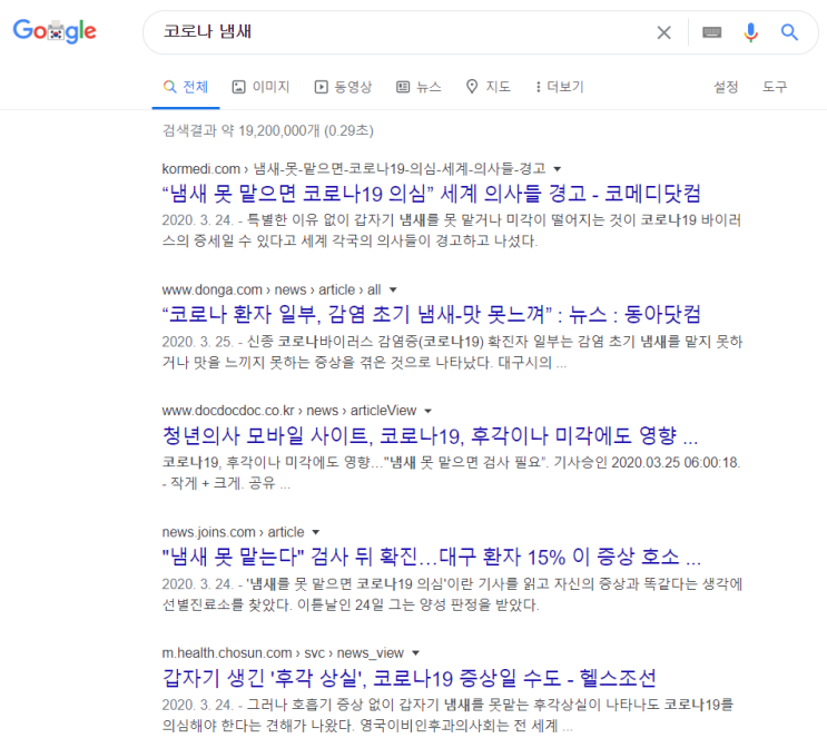  구글이 새로운 코로나 환자를 발견하는 방법?