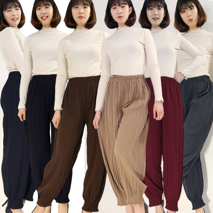  [ 리뷰 포함 ]   하랑이플 플리츠 밑단주름 몸빼바지 엄마옷(~88까지)