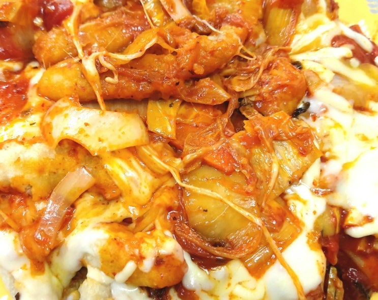  김피탕만들기 김치 피자 탕수육 꿀맛조합