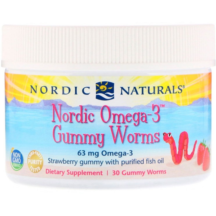  [강추] 노르딕내추럴스 Nordic Naturals Omega-3 Gummy Worms 30 C 노르딕 오메가-3 벌레 30구미 1팩, 1세트, 1 가격은?