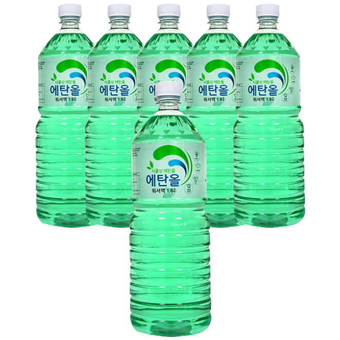  [ 리뷰 포함 ]   샤인 식물성 에탄올 워셔액, 1.8L, 6개입