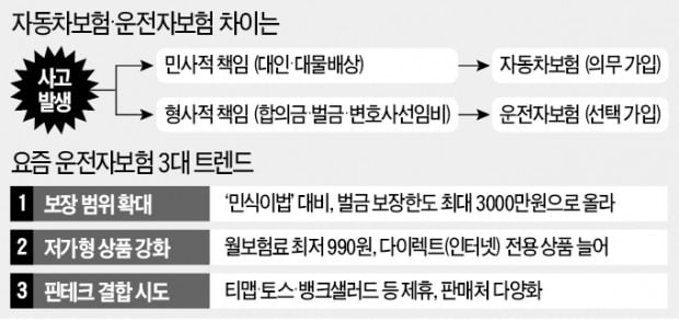 "월 990원에 변호사 선임까지"…민식이법에 뜨거워진 운전자보험 경쟁 "월 990원에 변호사 선임까지"…민식이법에 뜨거워진 운전자보험 경쟁