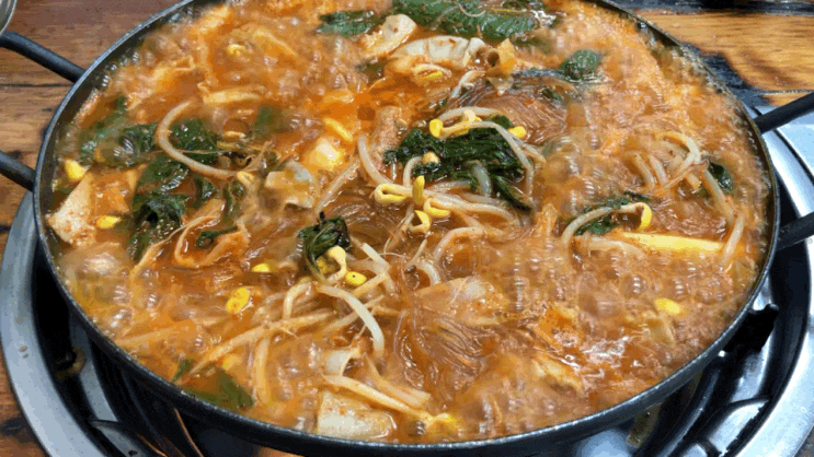  모래내시장 곱창전골 맛집 병천순대 곱창구이가 서비스