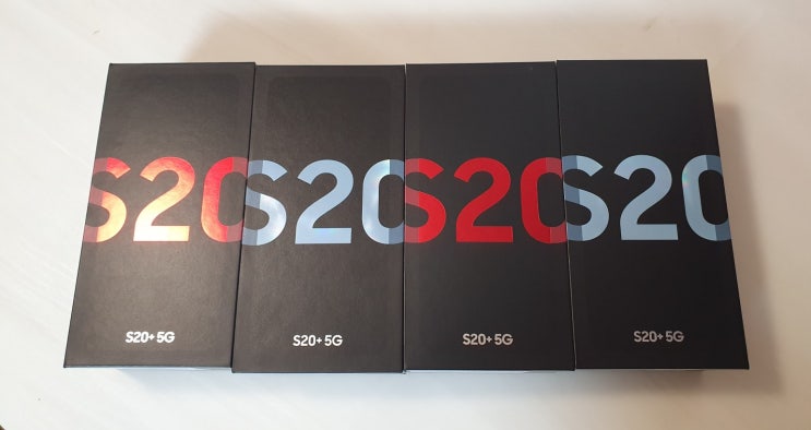  갤럭시 S20+ 색상 비교 아우라레드/아우라블루
