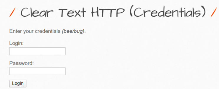 A6 - Sensitive Data Exposure/ Clear Text HTTP (Credentials)