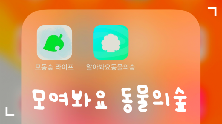  #1 모여봐요동물의숲 / 닌텐도 스위치 동물의숲 공략 &동물의숲 어플