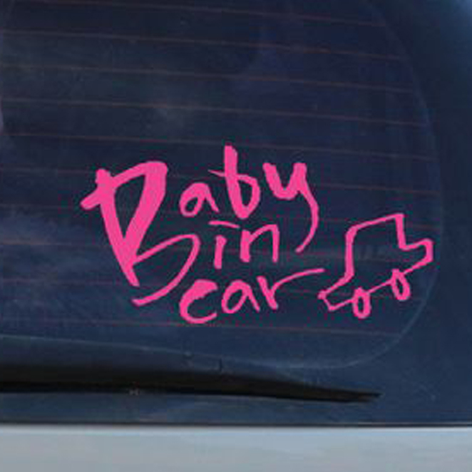 (로켓배송)1AM 미니 캘리그라피 Baby in car 자동차스티커, 핑크, 1개 추천해요