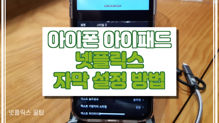  아이폰 아이패드 넷플릭스 자막 설정 및 변경 방법을 알아봅니다