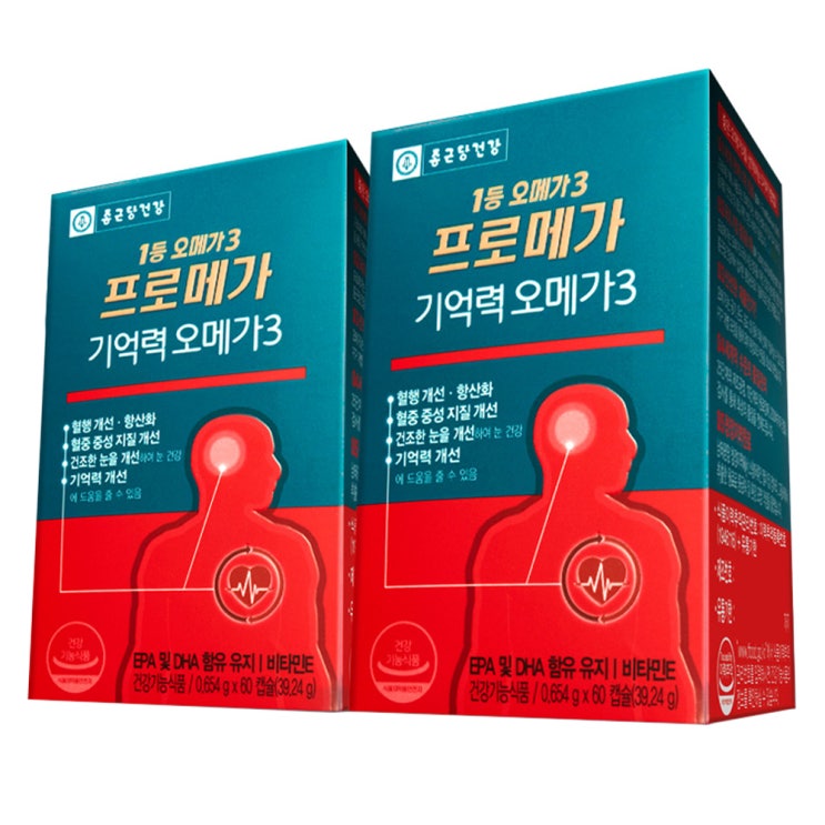  <최저가>종근당건강 프로메가 기억력 오메가3, 60캡슐, 2개 꿀정보예요~