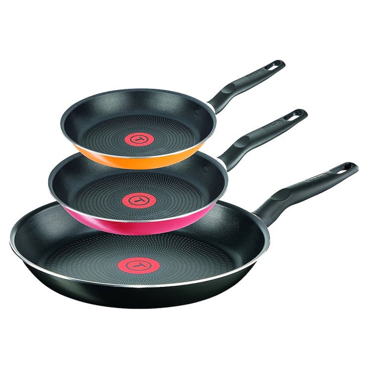  [ 리뷰 포함 ]   테팔 엑스트라 프라이팬 세트 3개, 혼합 색상, 20cm + 24cm + 28cm