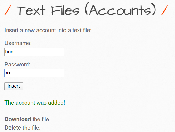  A6 - Sensitive Data Exposure/ Text Files (Accounts)