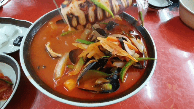  목포역맛집 왕궁 중국요리전문점 해장하기 좋은 통오징어짬뽕 달짝지근한 깐쇼새우 세무서근처 시내맛집