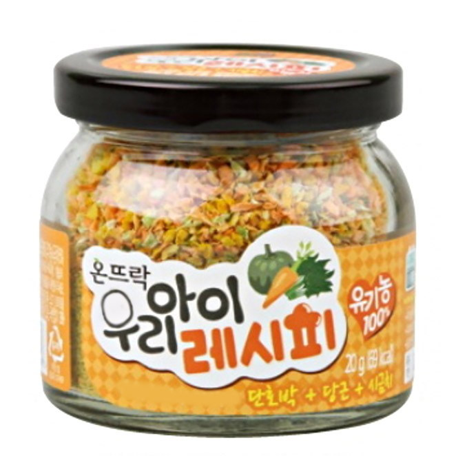 (로켓배송)온뜨락 우리아이레시피 유기농 양념, 단호박+당근+시금치, 1개 추천해요