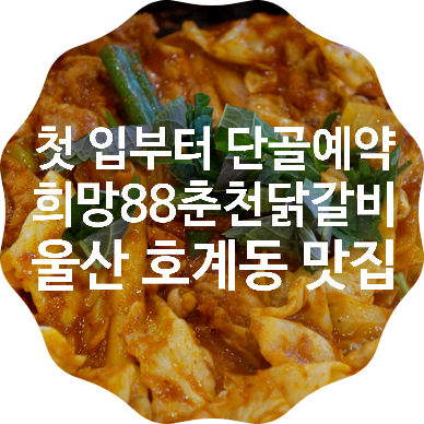  [울산 호계동/매곡 맛집] 희망88 춘천닭갈비 매곡점 : 재방문 의사 10000% 닭갈비