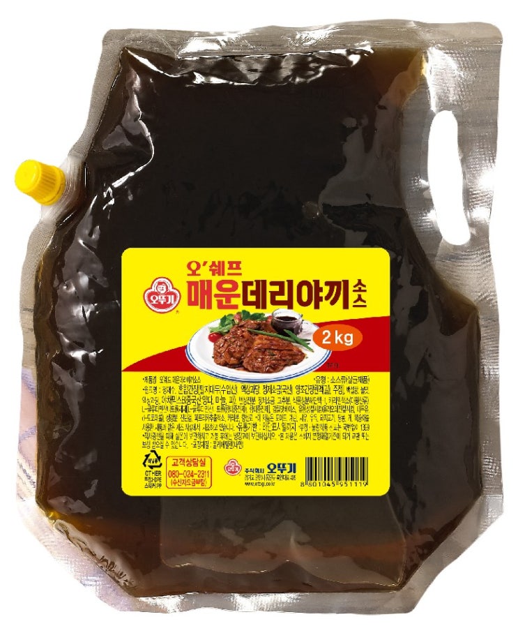 (로켓배송)오뚜기 오쉐프 매운데리야끼 소스, 2kg, 1개 추천해요