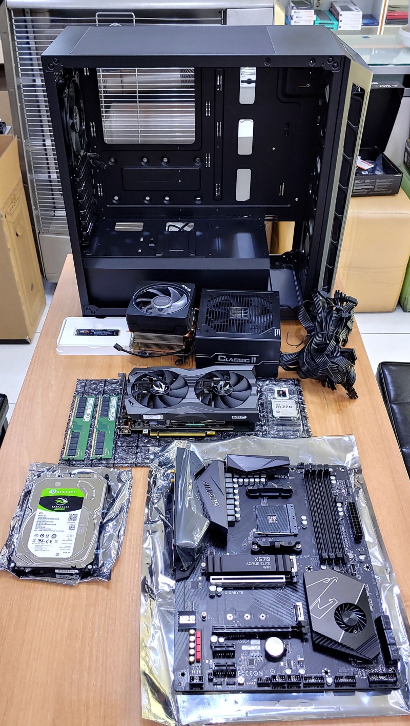 [대구교동컴퓨터]영상편집PC AMD 라이젠7 3700X/기가바이트 X570 AORUS ELITE/RAM 32GB ...