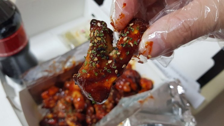  경산 맛집 신대부적지구에 있는 쪽갈비에 미치닭 포장해와서 집에서 냠냠