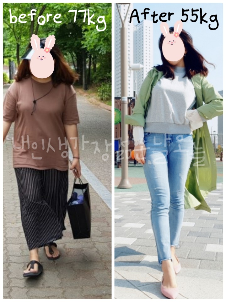  다이어트 식단만으로 22kg감량한 미친우리언니(feat.운동따윈없다)-다짐글