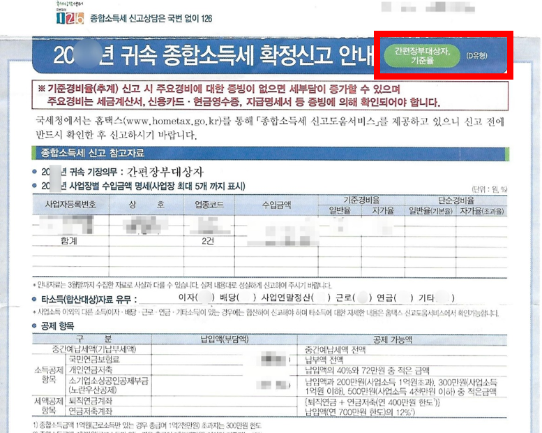 2026년 5월 종합소득세 신고, 이렇게 달라졌습니다! 놓치면 손해 보는 핵심 변경 내용 6 5월 종합소득세 신고-신고안내문 미리 알아보기