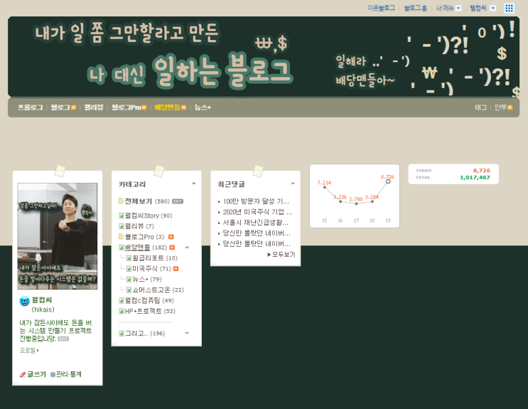  일하기 싫어서 블테리어로 시작하는 월요일