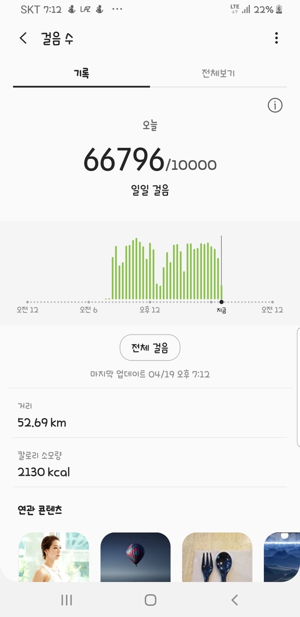  하루동안 6만보를 걷다. feat, 삼성헬스