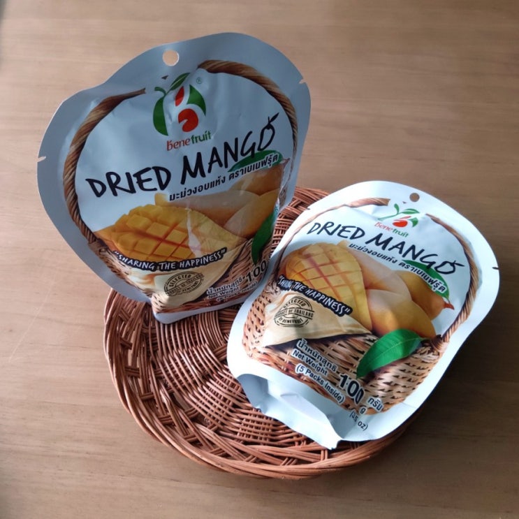  [태국 건망고] 부드럽고 쫄깃한 새콤달콤한 맛 태국 넘버원 베네프룻 건망고  간식으로 최고