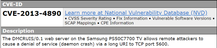  A7 - Missing Function Level Access Control/ Server Side Request Forgery (SSRF) - Samsung TV -XXE
