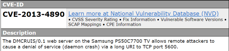 A7 - Missing Function Level Access Control/ Server Side Request Forgery (SSRF) - Samsung TV -XXE