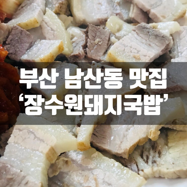  남산동 촉촉하고 부드러운 수육백반 맛집 장수원돼지국밥