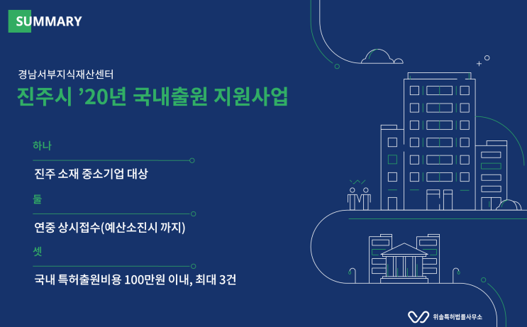  [출원지원][진주] 진주시 '20년 국내출원 지원사업