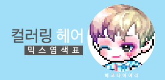  [KMS 캐시] 메이플스토리 컬러링 남자 헤어 믹스염색표(믹염)_뽀송 Ver.